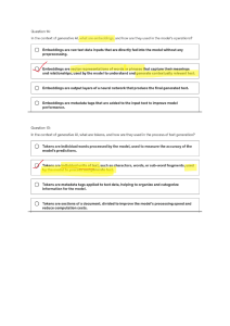 Generative AI Quiz: Understanding Embeddings and Tokens in NLP