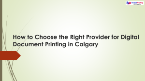 Digital Document Printing: Choosing the Right Calgary Provider