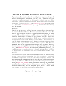 Overview of Regression Analysis and Linear Modeling - Statistics