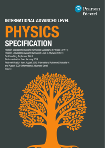 Pearson Edexcel IAL Physics Specification