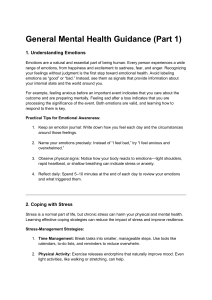 General Mental Health Guidance: Understanding Emotions & Coping