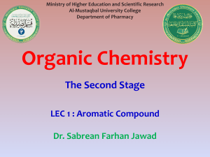 Organic Chemistry Lecture 1: Aromatic Compounds - Al-Mustaqbal University