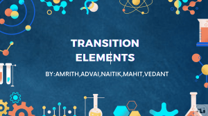 Transition Elements Chemistry Presentation