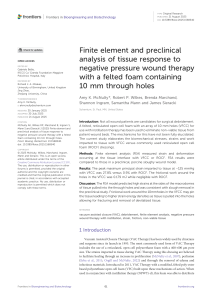 FEA of Tissue Response in Wound Therapy