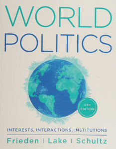 World Politics: Interests, Interactions, Institutions (5th Edition)