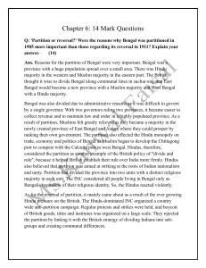 Bengal Partition & Morley-Minto Reforms: Exam Q&A