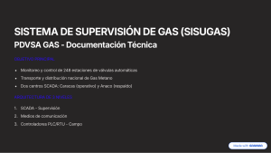 SISUGAS: Documentaci&oacute;n T&eacute;cnica de PDVSA GAS