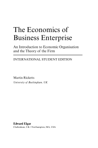 Economics of Business Enterprise: Intro to Economic Organization
