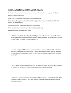 Physics Exam 2 Review: Chapters 5-8 Practice Problems