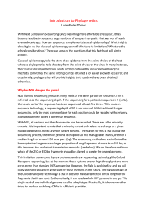 Phylogenetics & Phylodynamics: NGS in Epidemiology