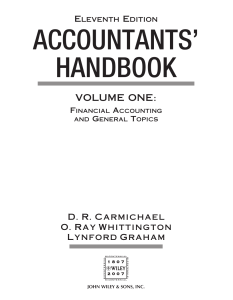 Accountants' Handbook: Financial Accounting & General Topics