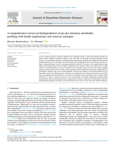 Azo Dye Biodegradation Review: Metabolites & Removal