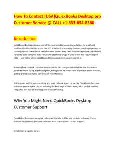 QuickBooks Desktop Customer Service: How to Contact Support