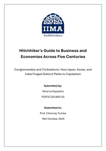 Asian Conglomerates: Japan, Korea, India - Capitalism Paths
