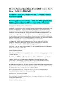 Need to Resolve QuickBooks Error 12031 Today? Here&rsquo;s How &ndash; Call 1-833-654-8360!