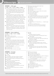 Caf&eacute; Hub Pre-Intermediate Videoscripts: English Language Learning
