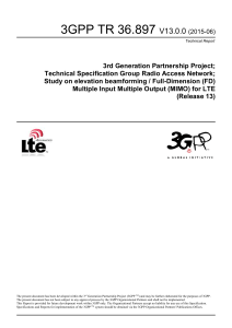 3GPP TR 36.897: FD-MIMO & Elevation Beamforming Study for LTE