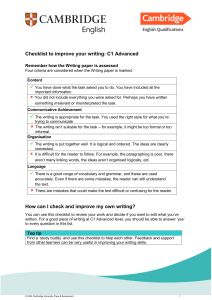 C1 Advanced Writing Checklist: Improve Your Skills