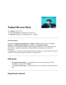 Nahuel Riveros Dur&eacute; - Curr&iacute;culum de Ingenier&iacute;a Electr&oacute;nica