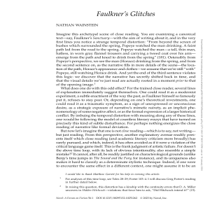 Faulkner's Glitches: Modernism & Narrative Deviation