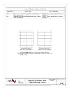 USG-Sheetrock Gypsum Lay-In Panel