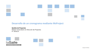 Desarrollo de Cronogramas con MS Project: Gu&iacute;a de Gesti&oacute;n de Proyectos