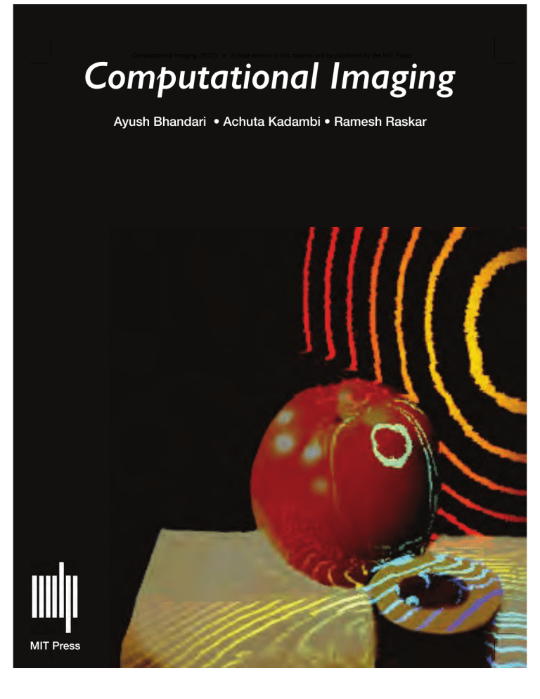 Computational Imaging Textbook