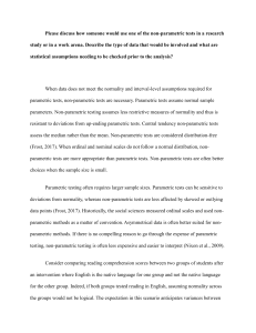 Non-Parametric Tests in Research: Data & Assumptions