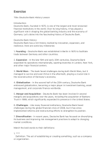 Deutsche Bank History Lesson: Key Milestones and Vocabulary Match