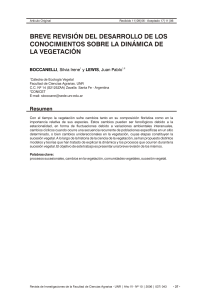 Revisi&oacute;n del desarrollo de conocimientos sobre din&aacute;mica de vegetaci&oacute;n