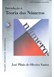 Livro Did&aacute;tico Introdu&ccedil;&atilde;o &agrave; Teoria dos N&uacute;meros