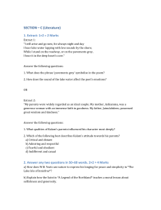 High School Literature Exam: Extracts, Questions & Answer Key