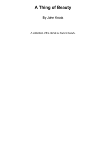 A Thing of Beauty by John Keats: Poem Analysis & Themes