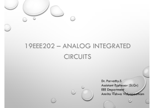 Analog Integrated Circuits: Course Objectives, Op-Amps & ICs