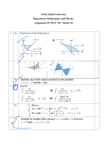 North South University MAT 130 Calculus Assignment 01