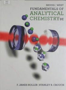Fundamentals of Analytical Chemistry Textbook - Skoog, West, Holler, Crouch