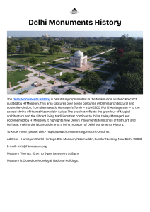 Delhi Monuments History: Nizamuddin Precinct & Humayun's Tomb