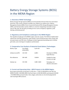 Battery Energy Storage Systems (BESS) in MENA: Overview & Outlook