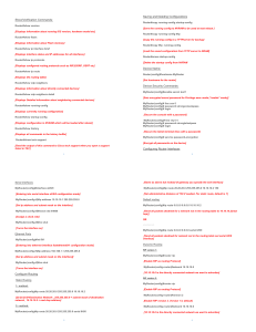 Cisco Router & Switch Commands: Configuration & Verification Guide