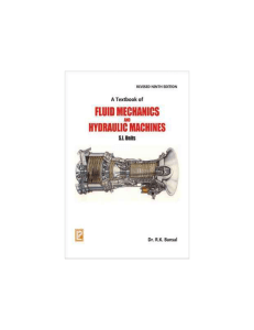 Fluid Mechanics and Hydraulic Machines Textbook by Dr. R.K. Bansal