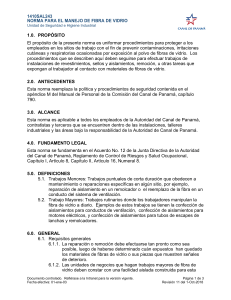 Norma de Seguridad para el Manejo de Fibra de Vidrio