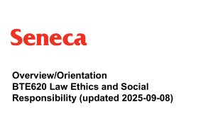 Law, Ethics & Social Responsibility Syllabus
