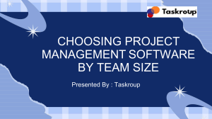 Choosing Project Management Software by Team Size | Taskroup