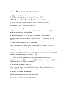 Continental Drift Question Set | Earth Science Assessment