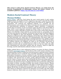 Thomas Hobbes: Social Contract Theory & Human Nature | Philosophy