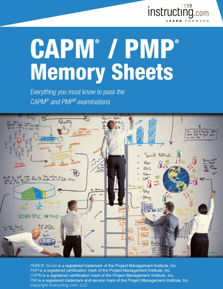 CAPM PMP Memory Sheets: Project Management Exam Study Guide