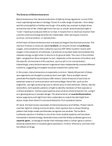 Bioluminescence: The Science of Living Light & Its Applications