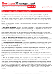 Create a Culture of Accountability: 4 Critical Actions for Business