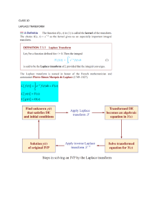 Transformada de Laplace para 10&ordm; curso: Definici&oacute;n y ejemplos