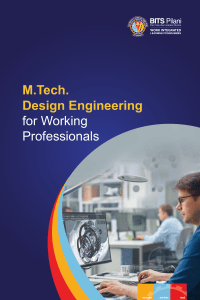 M.Tech. Design Engineering for Working Professionals